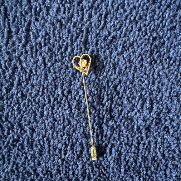 Vintage Opal Heart Stick Pin - Picture 3 of 4